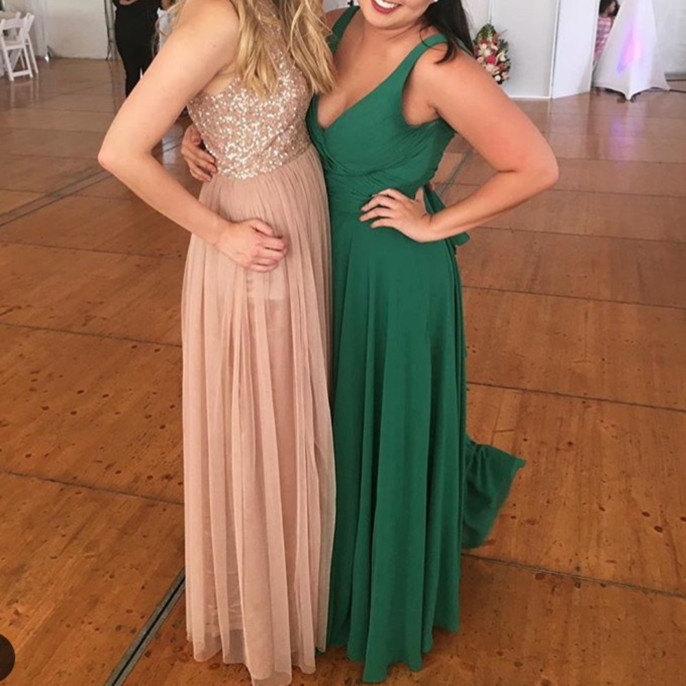 ASOS Maya High Neck Maxi Tulle Dress with Sequins